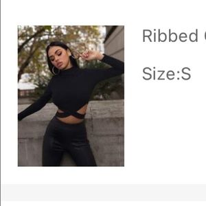 Ribbed Criss Cross Crop Top